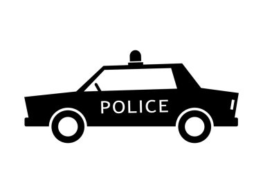 beyaz zemin üzerine polis arabası  
