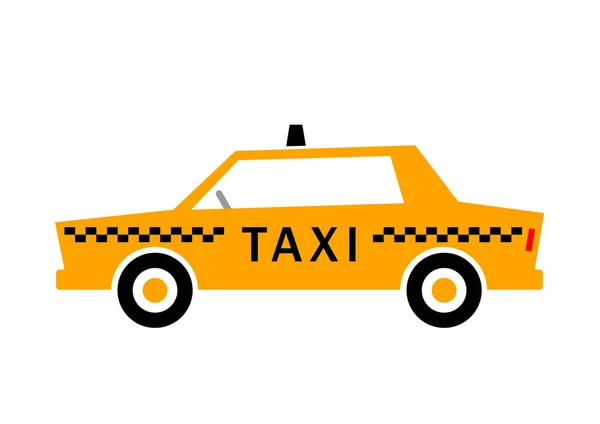 Taxi coche sobre fondo blanco — Vector de stock