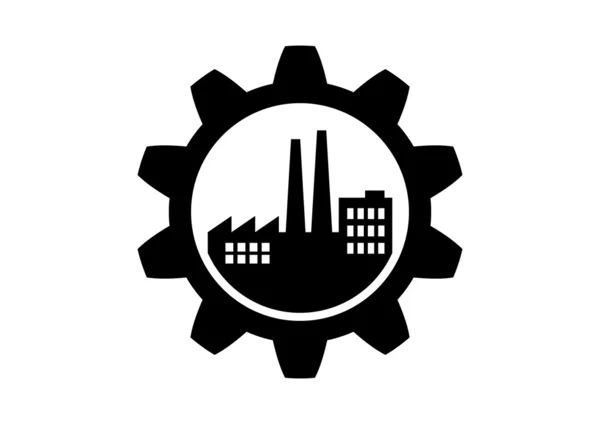 Industrieel icoon op witte achtergrond — Stockvector