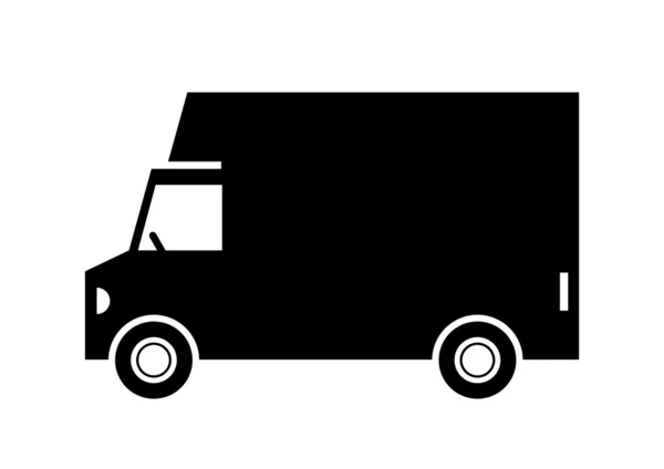 Фургон доставки на белом фоне — стоковый вектор