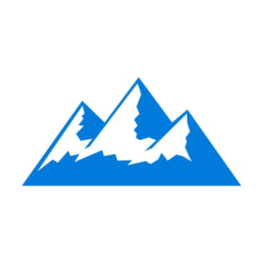  Beyaz arkaplanda dağ vektörü simgesi