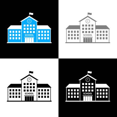 Okul simge seti, vektör çizim