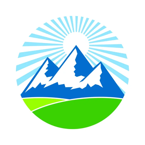 Mountain Vector Icon White Background — Stock Vector