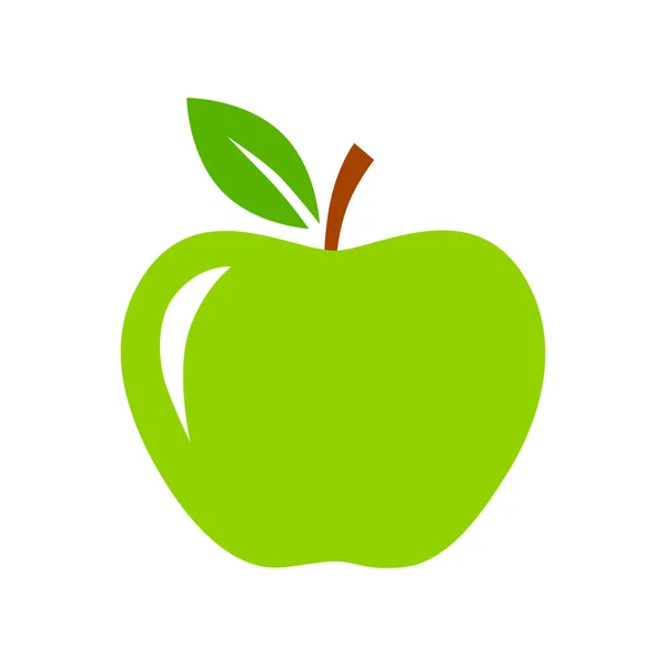 Äpple Vektor Ikon Vit Bakgrund — Stock vektor