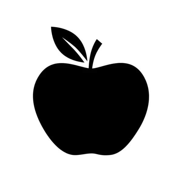 Icono Vector Manzana Sobre Fondo Blanco — Archivo Imágenes Vectoriales