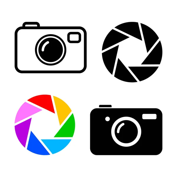 Camera Vector Icon White Background — Stock Vector