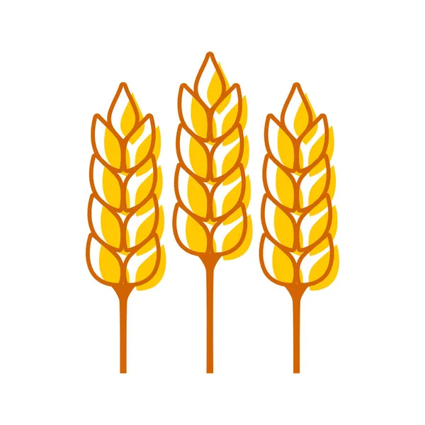 Icona Vettoriale Dei Cereali Sfondo Bianco — Vettoriale Stock