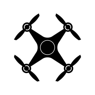 Beyaz arkaplanda İHA vektör simgesi