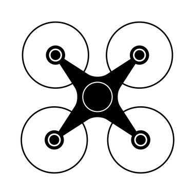 Beyaz arkaplanda İHA vektör simgesi