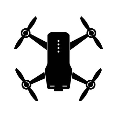 Beyaz arkaplanda İHA vektör simgesi