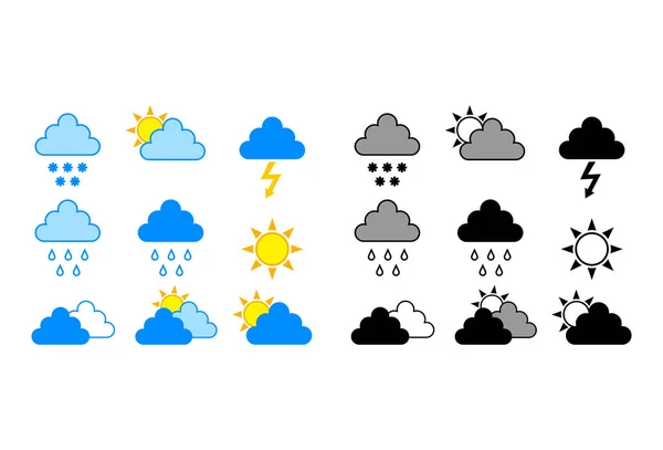 Weather Vector Icon White Background — Stock Vector