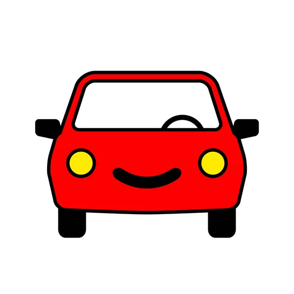Červené Auto Vektorové Ikony Bílém Pozadí — Stockový vektor