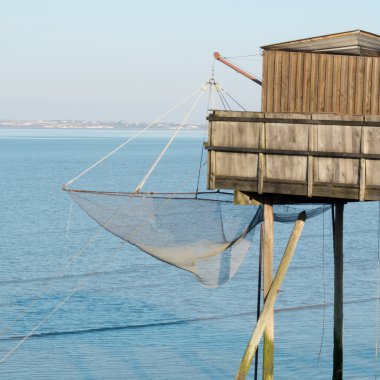 Balıkçılık kabin ve carrelet net bir parçası