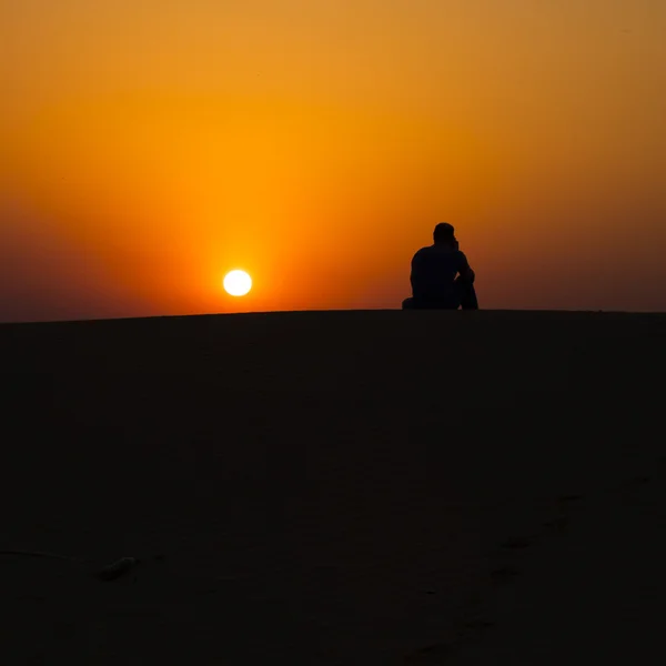 Tramonto sul deserto di Thar . — Foto Stock