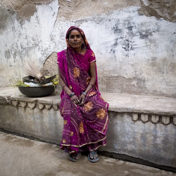 Retrato de uma mulher Dalit . — Fotografia de Stock