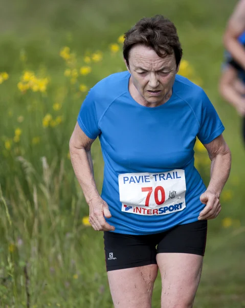 Ältere Läuferin. — Stockfoto