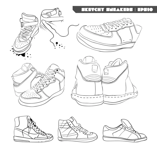 Retro sneakers — Stock Vector