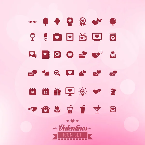 Sevgililer Icon set adlı ve ayrı ayrı katmanlı vektör çizim