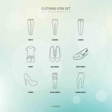 Clothing Icons clipart