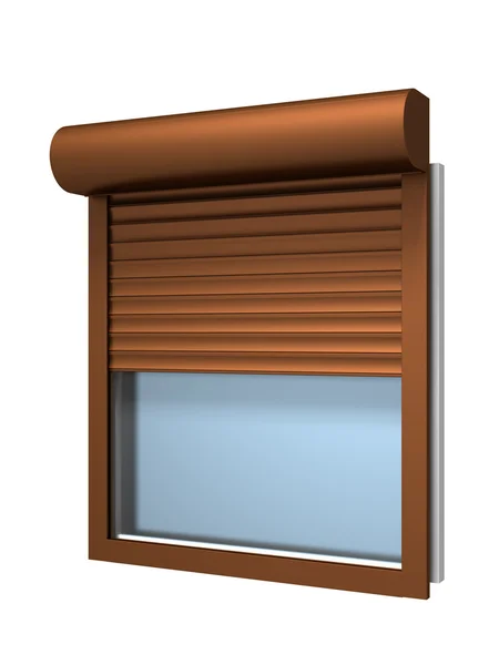 Window with roller shutter — Stock Photo, Image