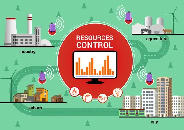 Control de recursos — Archivo Imágenes Vectoriales