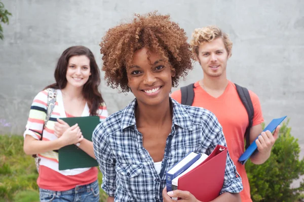 Felice gruppo di studenti universitari — Foto Stock