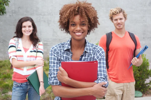 Felice gruppo di studenti universitari — Foto Stock