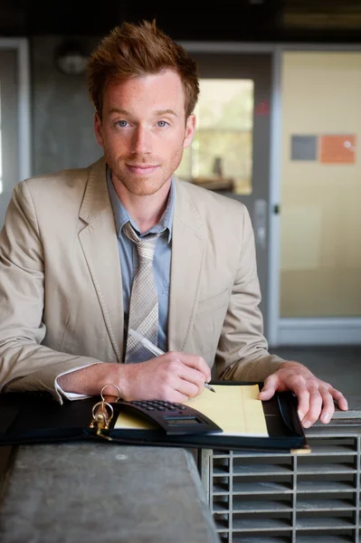 Portrait of a young handsome businessman — Stock Photo, Image