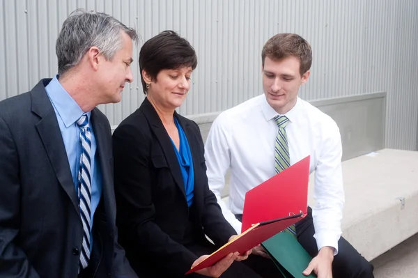 Happy business team at office — Stock Photo, Image