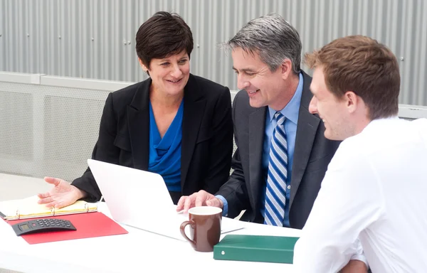 Happy business team at office — Stock Photo, Image