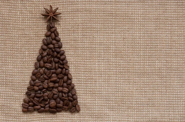 Árvore de Natal no fundo saco — Fotografia de Stock
