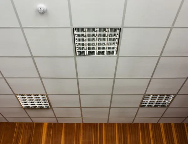Office ceiling with lamps — Stock Photo, Image