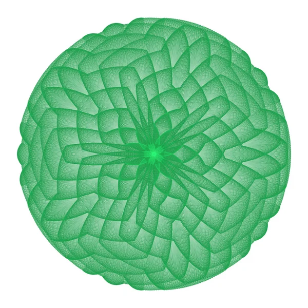Yeşil yuvarlak bir top gibi grafiksel süs Danteli — Stok fotoğraf