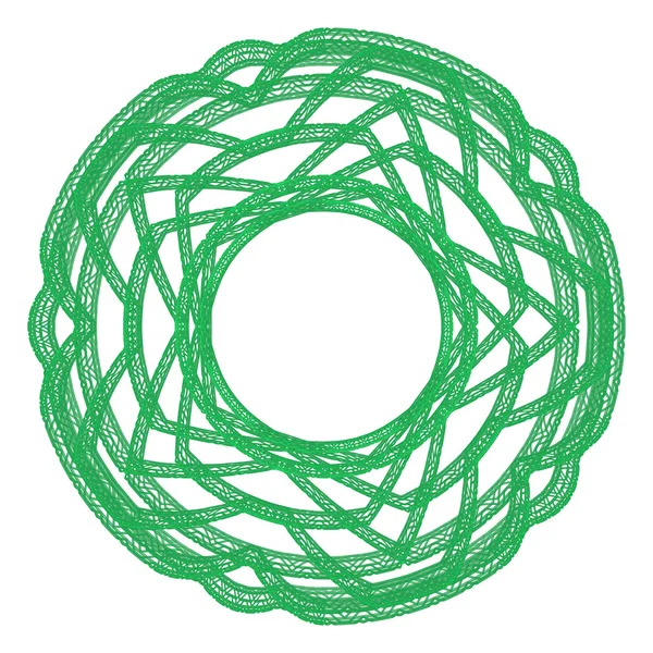 Zielony okrągły graficzny ozdobnych koronek — Zdjęcie stockowe