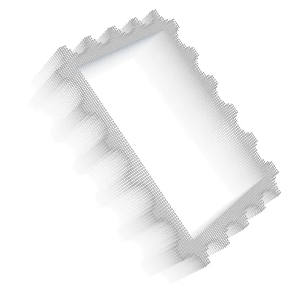 Graue Pixel Symbol-ähnlichen Bild der Briefmarke frame — Stockfoto
