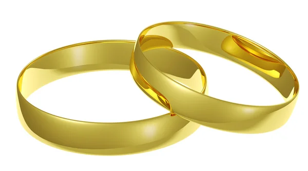 Two golden wedding rings — Stock Photo, Image