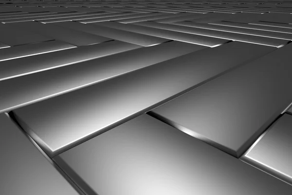 Pavimenti vista prospettica buio metallico in parquet classico — Foto Stock
