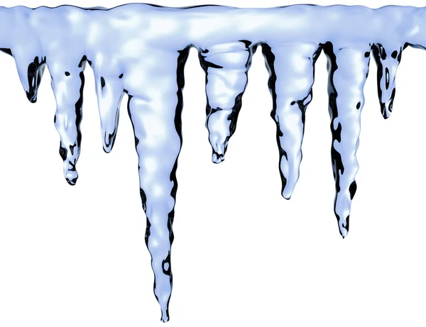 Blue icicles seamless background — Stock Photo, Image