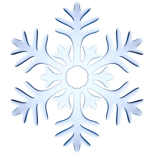 Blue icy decorative snowflake — Stock Photo, Image