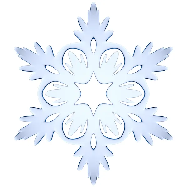 Blue icy decorative snowflake — Stock Photo, Image