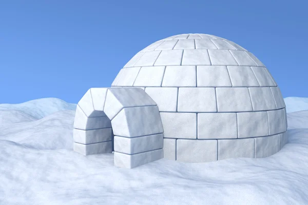 Iglu auf Schnee — Stockfoto