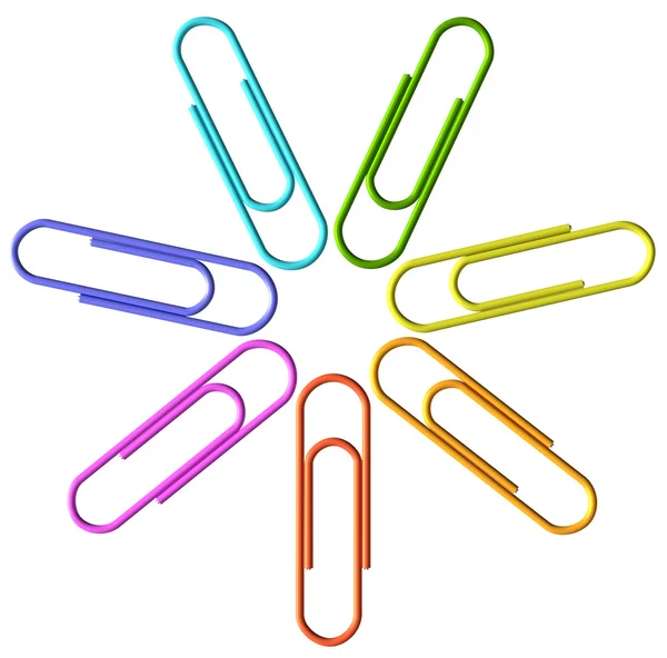 Colored clip set — Stock Photo, Image