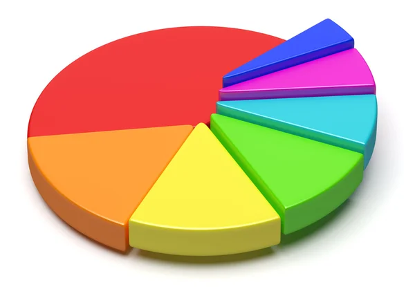 Färgglada cirkeldiagram i form av trappor — Stockfoto