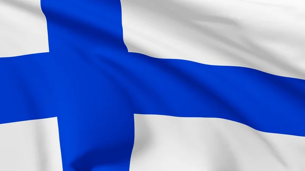 Flaga Republiki Finlandii — Zdjęcie stockowe