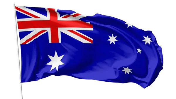 Bandera de australia en asta — Foto de Stock