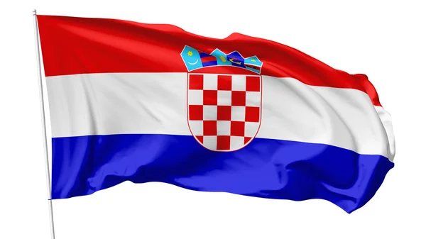 Flag of Croatia on flagpole — Stock Photo, Image