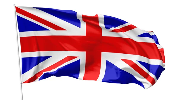 Vlag van het Verenigd Koninkrijk op vlaggenmast — Stockfoto