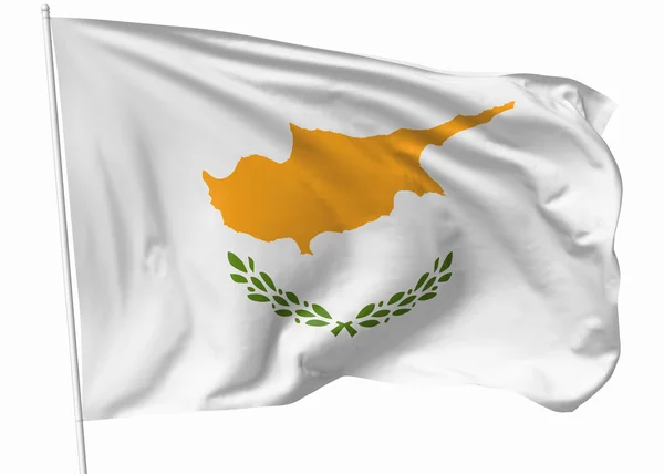 Vlag van cyprus op vlaggenmast — Stockfoto