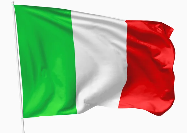 Italien Flagge am Fahnenmast — Stockfoto