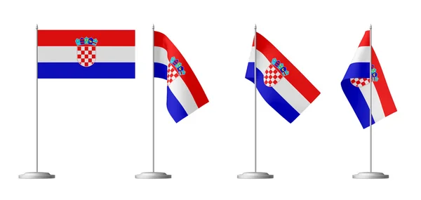 क्रोएशिया के छोटे टेबल ध्वज — स्टॉक फ़ोटो, इमेज